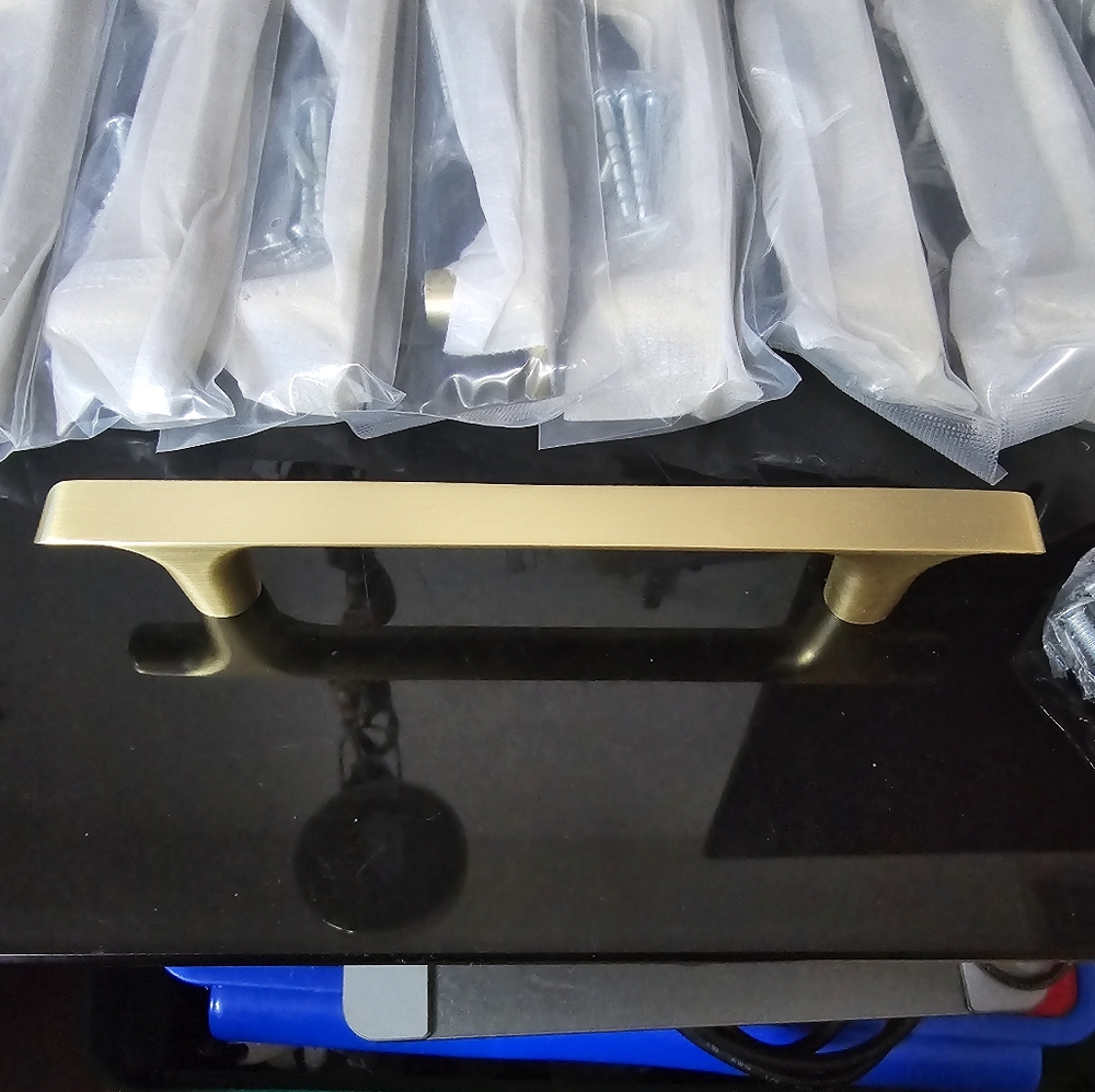 Brushed Brass Cabinet Pulls Handles 5 Inch - 10 Pack